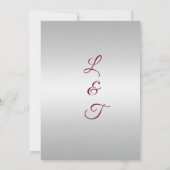 Einladung von Burgund und Silver Wedding (Rückseite)