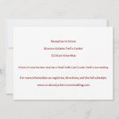 Einladung von Burgund Winter Wedding mit Bluebonne (Rückseite)