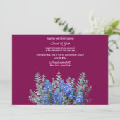 Einladung von Burgund Winter Wedding mit Bluebonne (Stehend Vorderseite)