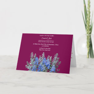 Einladung von Burgund Winter Wedding mit Bluebonne
