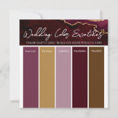 Einladung von Burgundy Agate Wedding Color Pallett (Vorderseite)