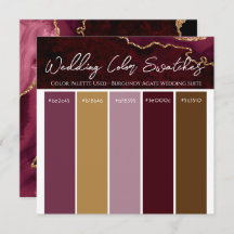 Einladung von Burgundy Agate Wedding Color Pallett