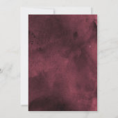 Einladung von Burgundy Black & Silver Wedding (Rückseite)