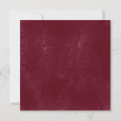 Einladung von Burgundy Blush Floral Wedding Square (Rückseite)