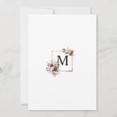 Einladung von Burgundy Boho Floral Wedding (Rückseite)