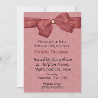 Einladung von Burgundy Bow zum Geburtstag