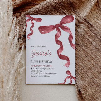 Einladung von Burgundy Bow zum Geburtstag