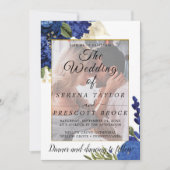 Einladung von Burgundy Floral Vellum Wedding (Vorderseite)
