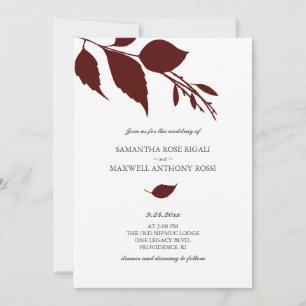 Einladung von Burgundy Leaf zur Hochzeit
