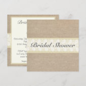 Einladung von Burlap & Lace Bridal Dusche (Vorne/Hinten)