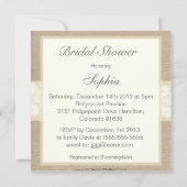 Einladung von Burlap & Lace Bridal Dusche (Rückseite)