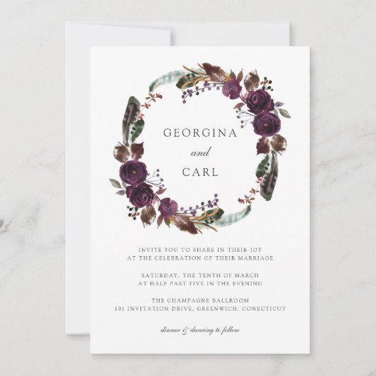 Einladung von Butterum & Plum Wreath (Vorderseite)