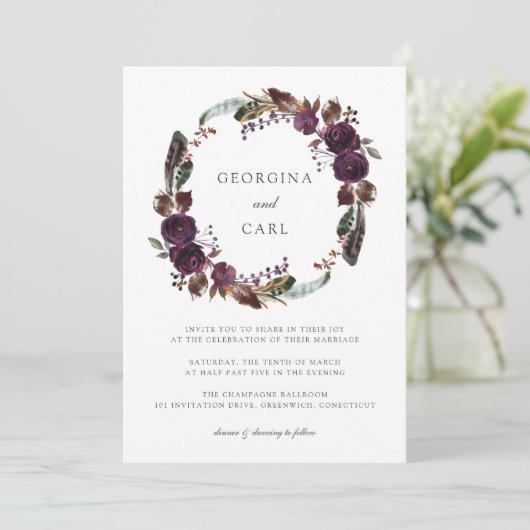 Einladung von Butterum & Plum Wreath (Stehend Vorderseite)