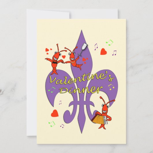 Einladung von Cajun Themed Valentine (Vorderseite)