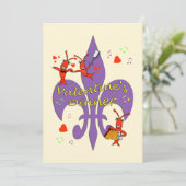 Einladung von Cajun Themed Valentine (Stehend Vorderseite)