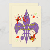 Einladung von Cajun Themed Valentine (Vorne/Hinten)
