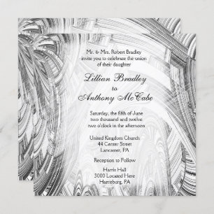 Einladung von Calamity Black and White Wedding