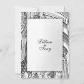 Einladung von Calamity Black and White Wedding (Rückseite)