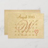 Einladung von Calender Hochzeit (Vorne/Hinten)