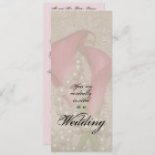 Einladung von Calla Lilies Hochzeit (Vorne/Hinten)