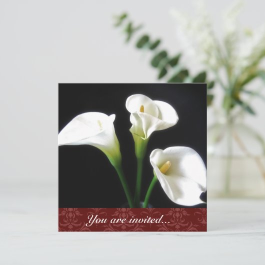 Einladung von Calla Lily (Stehend Vorderseite)