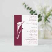 Einladung von Calla Lily (Stehend Vorderseite)