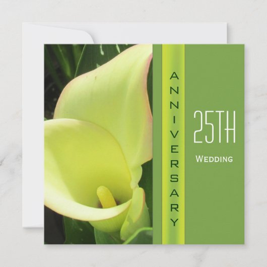Einladung von Calla Lily zum Hochzeitstag (Vorderseite)
