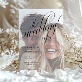 Einladung von Calligraphy Foto Hochzeit