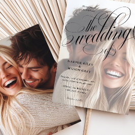 Einladung von Calligraphy Foto Hochzeit