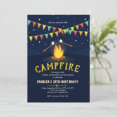 Einladung von Campfire und Marshmallows (Stehend Vorderseite)