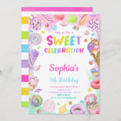 Einladung von Candy Birthday (Vorne/Hinten)