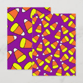 Einladung von Candy Corn (Vorne/Hinten)