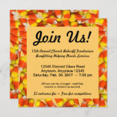 Einladung von Candy Corn (Vorne/Hinten)