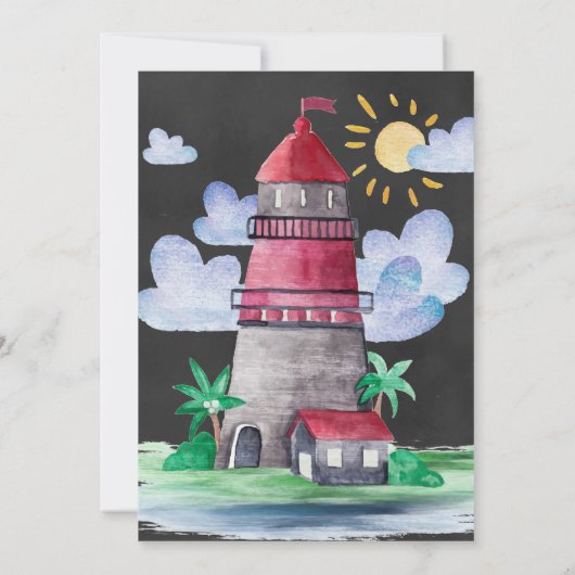 Einladung von Captain First Birthday Party (Rückseite)