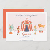 EINLADUNG VON CARNIVAL CIRCUS KINDERGEBURTSTAG (Vorne/Hinten)