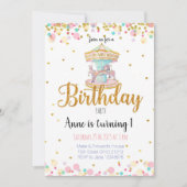 Einladung von Carousel Birthday (Vorderseite)