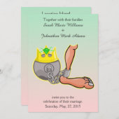 Einladung von Cartoon Ball and Chain Wedding (Vorne/Hinten)