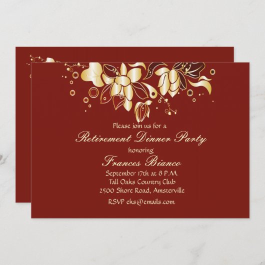 Einladung von Cascading Orchids (Vorne/Hinten)