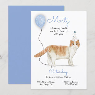 Einladung von Cat Birthday Party