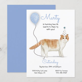 Einladung von Cat Birthday Party