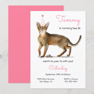Einladung von Cat Birthday Party