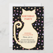 Einladung von Cat Girl zum Geburtstag (Vorderseite)
