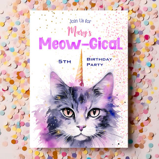 Einladung von Caticorn Meow Gical Birthday