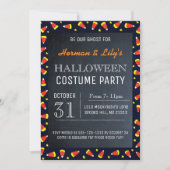 Einladung von Chalkboard-Halloween-Partys (Vorderseite)