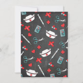 Einladung von Chalkboard Nurse Medical Abschluss (Rückseite)