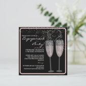 Einladung von Champagne & Bubbles (Stehend Vorderseite)