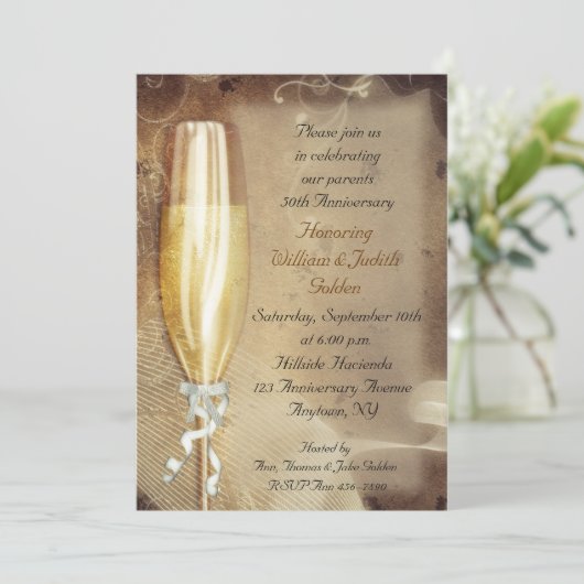 Einladung von Champagner (Stehend Vorderseite)