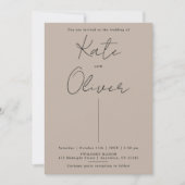 Einladung von Champagner und Black Wedding (Vorderseite)