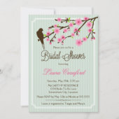 Einladung von Cherry Blossom und Bird Bridal Dusch (Vorderseite)