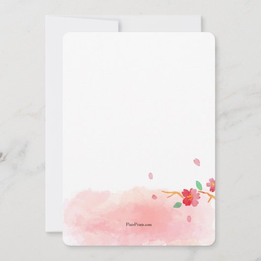 Einladung von Cherry Blossoms (Rückseite)